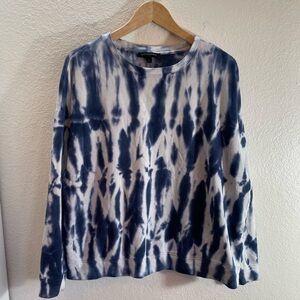 Banana Republic Blue White Tie Dye Crewneck Sweater Size L
